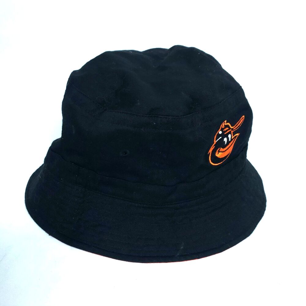 Youth Reversible Baltimore Orioles Bucket Hat OSFA Kids Fitted Cap Embroidered